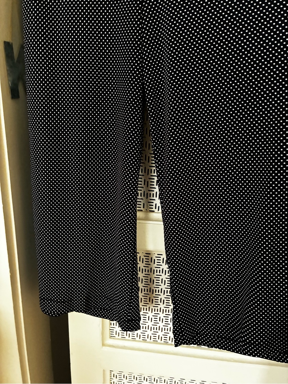 Adrianna Papell Black Wide-Leg Pants with White Polka Dots - Picture 4 of 5